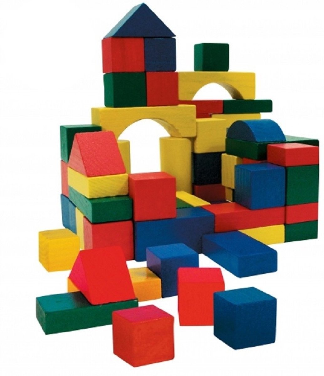 Speelgoed houten blokken 200x stuks kinder speelgoed - kinder houten speelgoed stenen