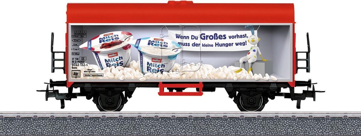 Marklin Koelwagon Rice Pudding Digitaal 11,5 Cm Staal 1:87 Rood