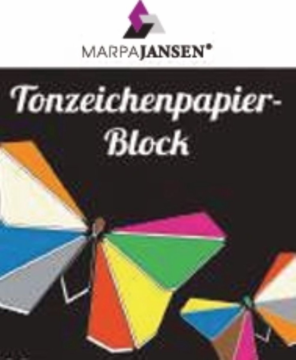 Marpa Jansen - gekleurd tekenpapier DIN A3 - 130gr - 10 vellen gesorteerd