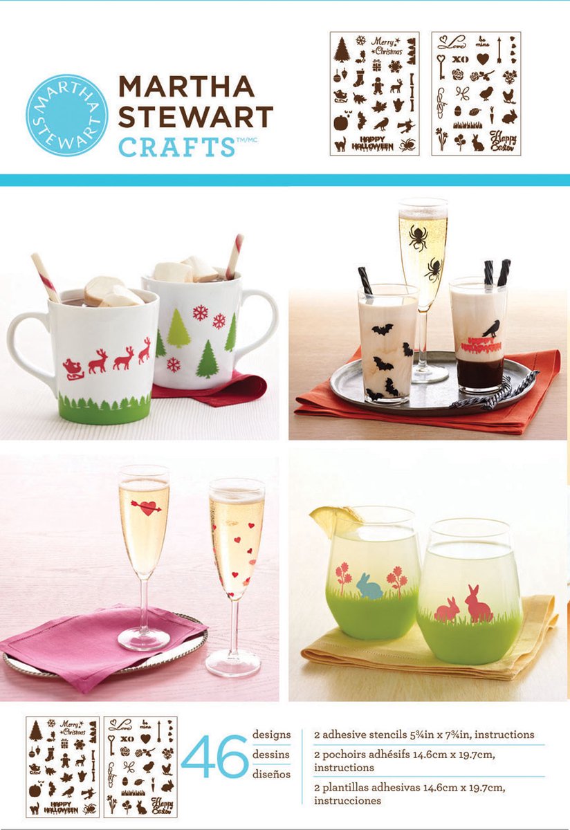 Martha Stewart Adhesive Stencil set Feestdagen