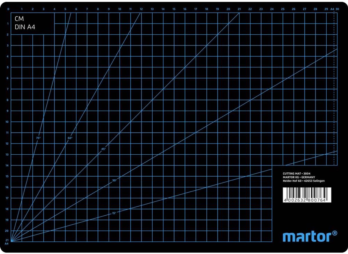 MARTOR Snijmat Kunststof (l x b x h) 320 x 230 x 3 mm Zwart 1 stuk(s)