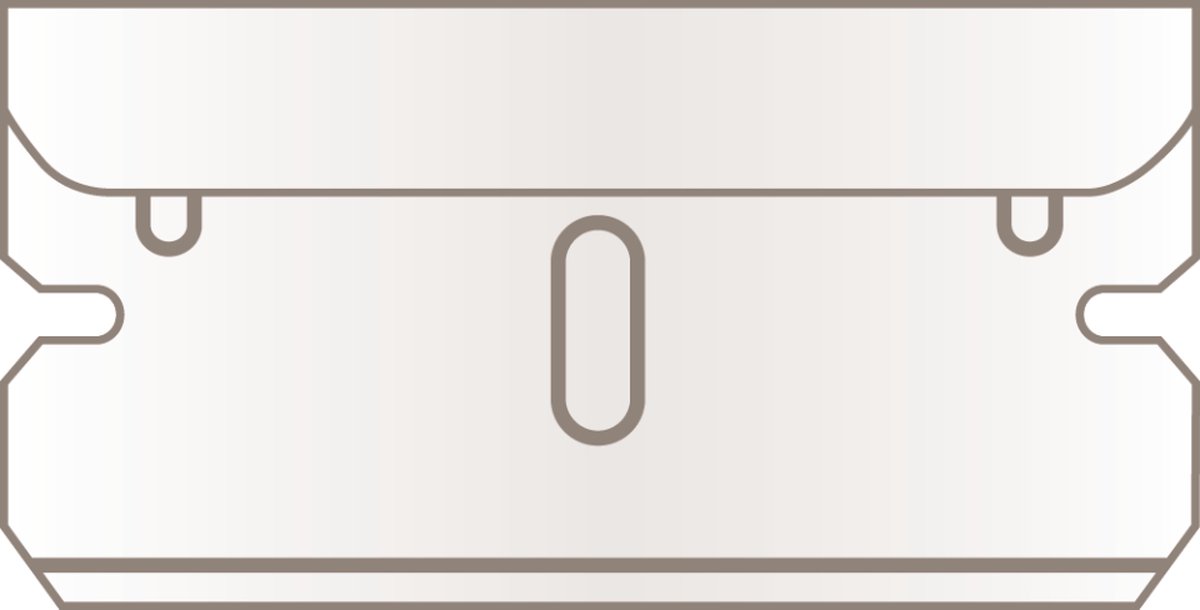 Vervangmesjes voor etikettenschraper Martor, 10 stuks