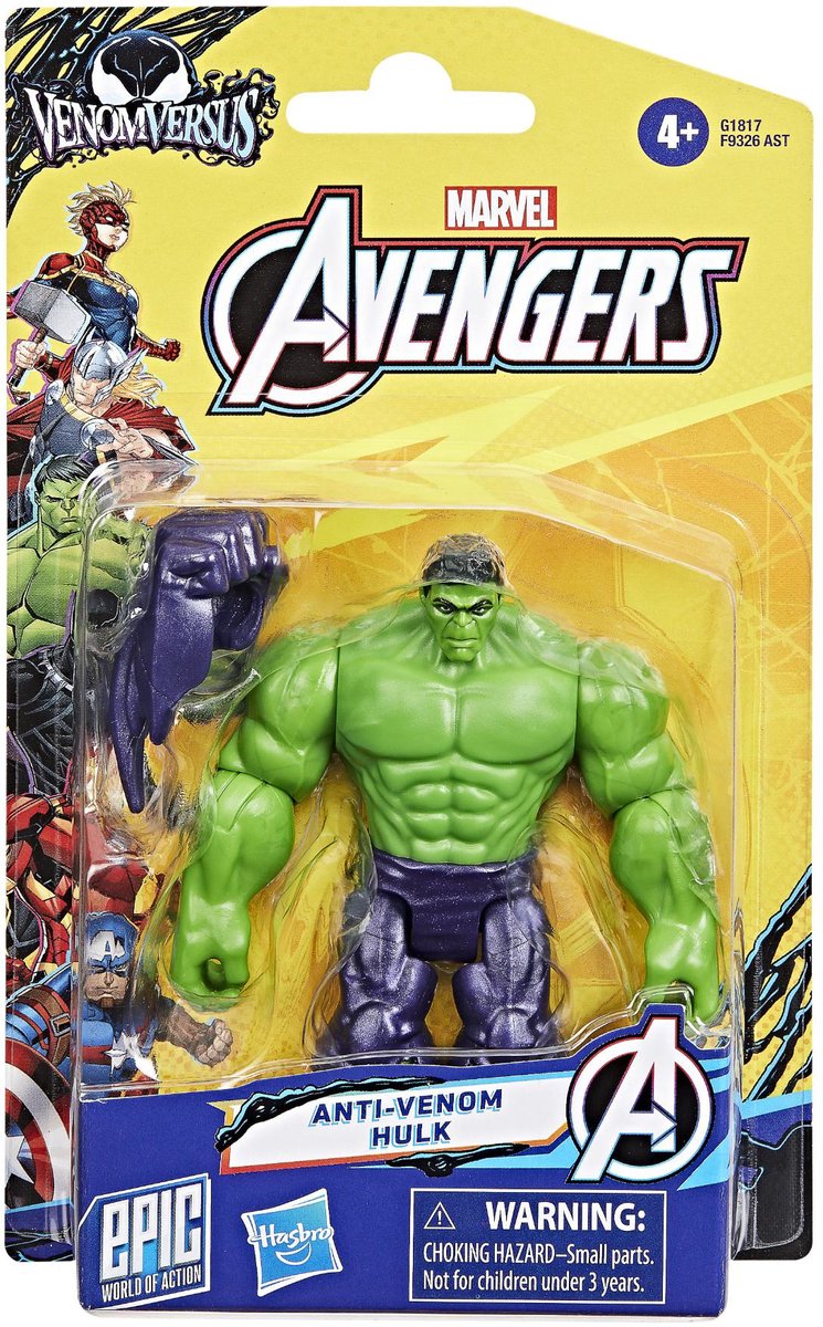 Marvel Avengers 10 cm figuur epic hero deluxe Venom Hulk.