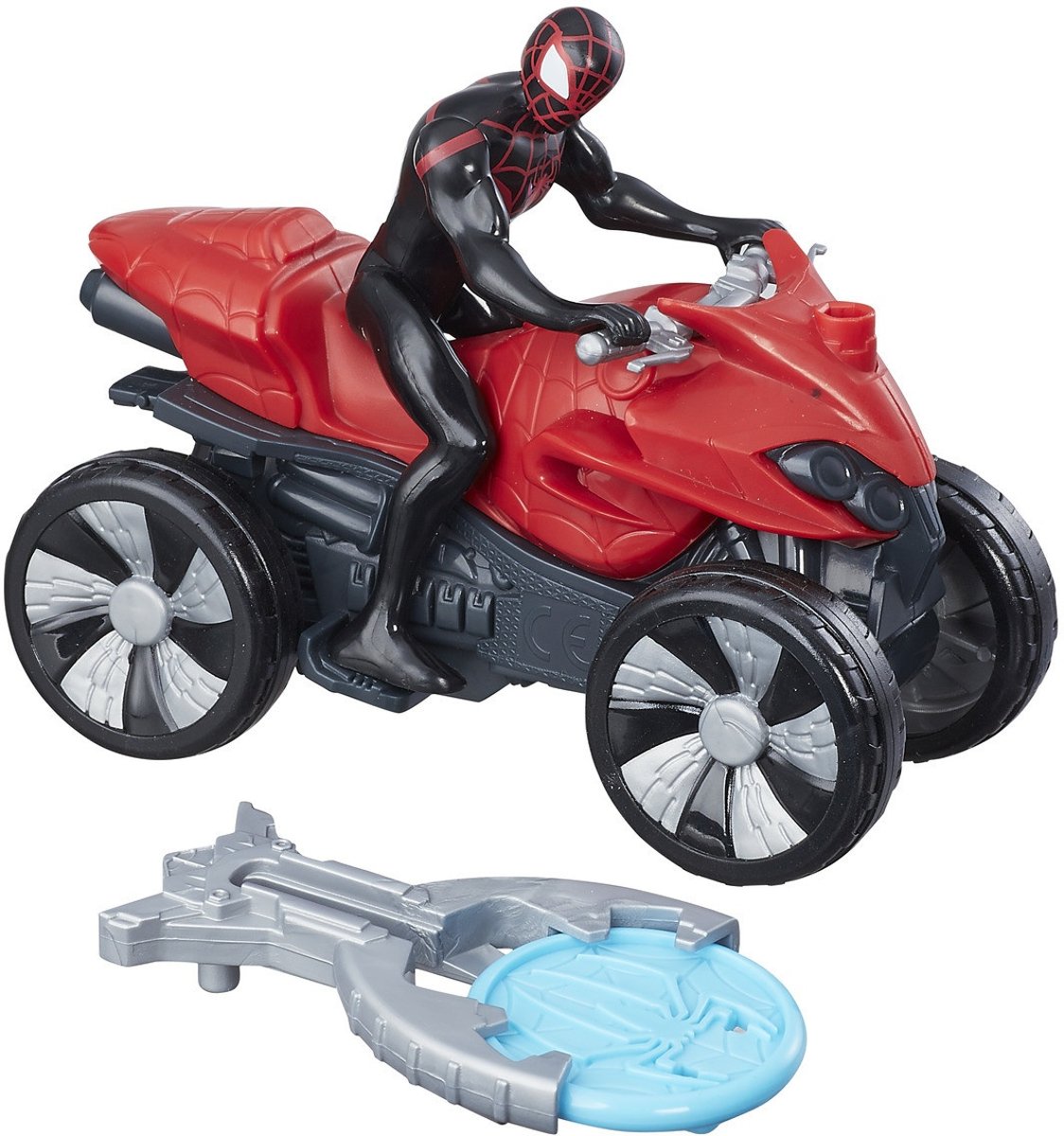 Marvel Motor Blast N Go Racer Spider-man 12 Cm Zwart/rood