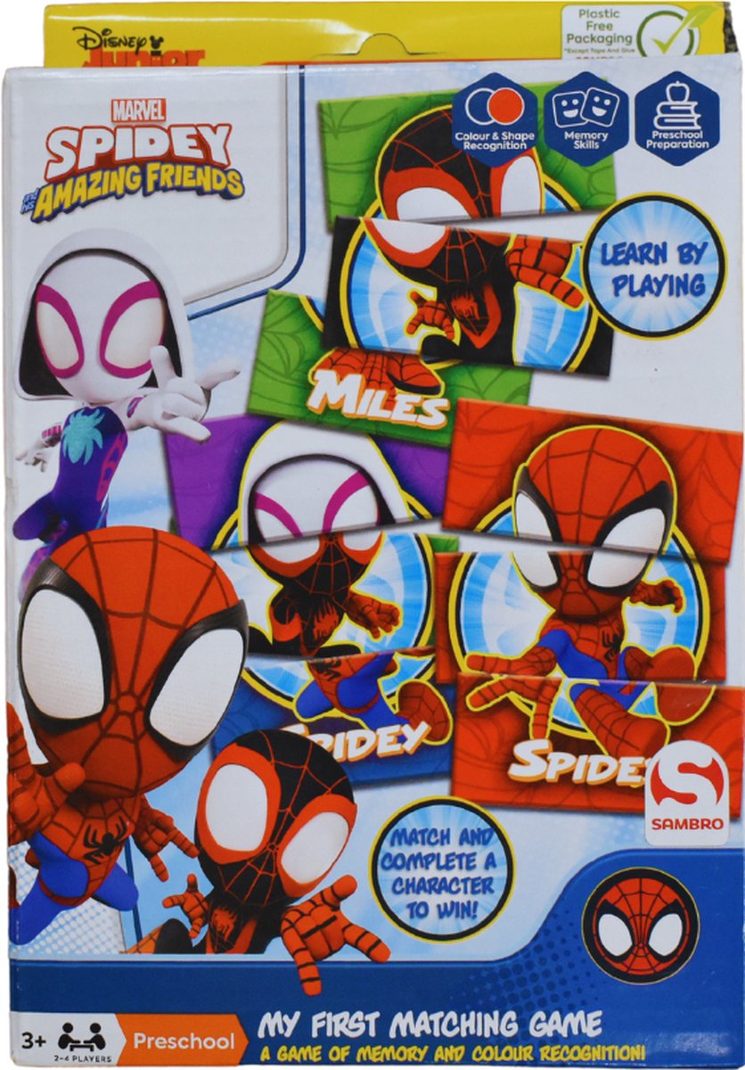 Marvel Spidey Mijn eerste Passpel - Geheugen & Kleuren Herkennen - Kaartspel - 3+
