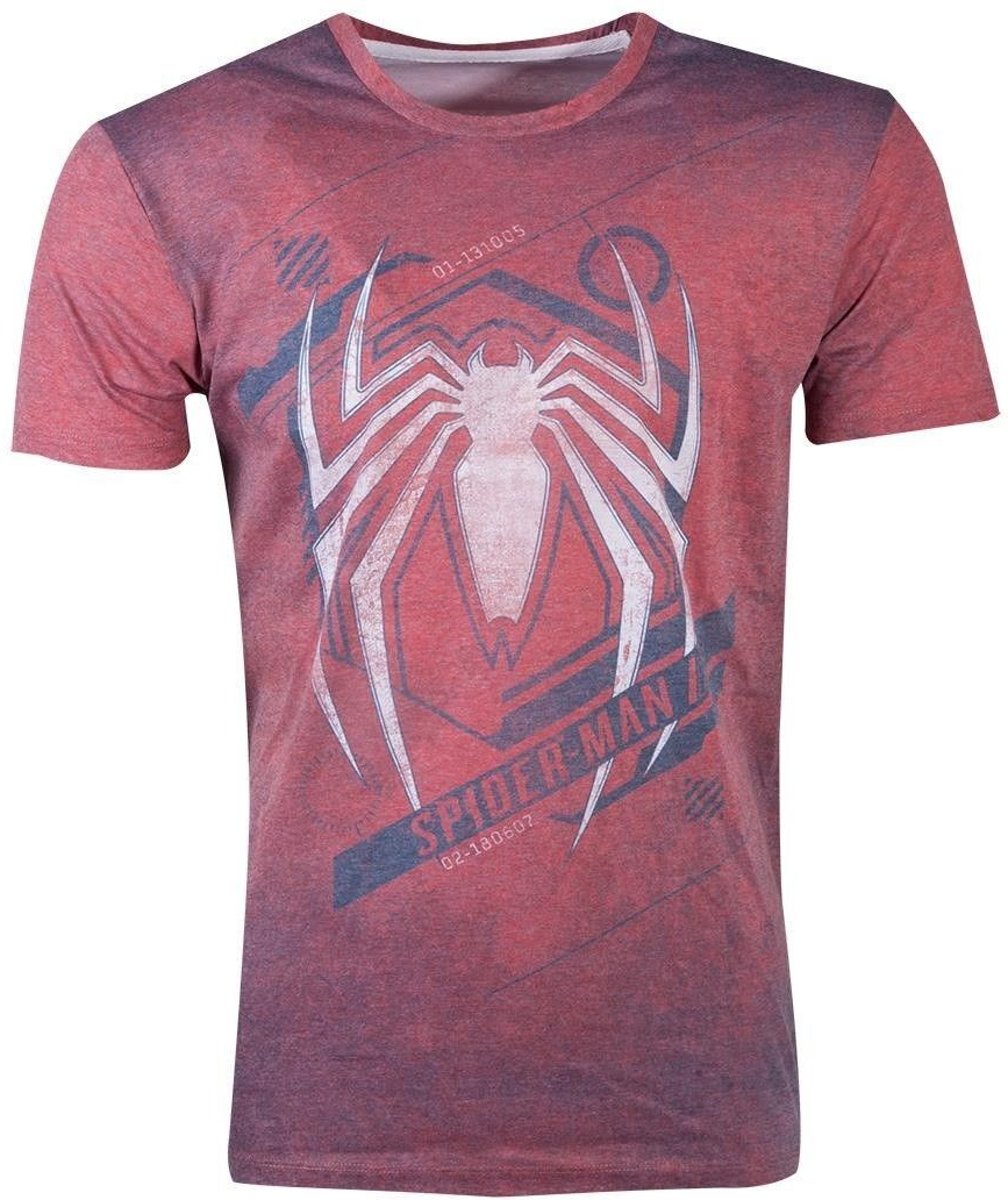 Spiderman - Acid Wash Spider Mens T-shirt - L MERCHANDISE