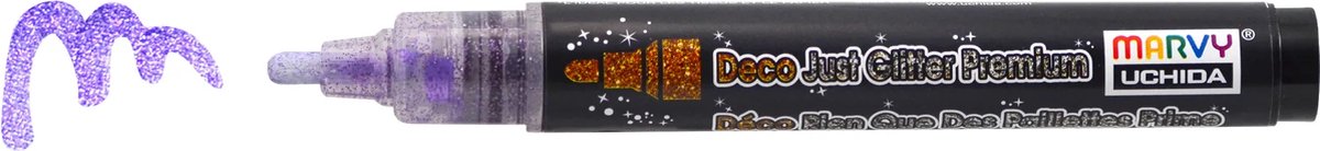 Marvy Uchida Deco Fabric Marker Glitter Violet