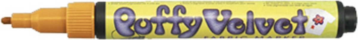 Marvy Uchida Puffy Velvet Textielstift Oker