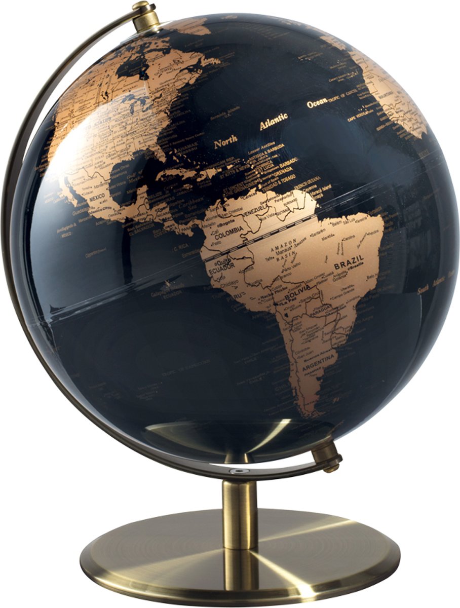   -   / Globe, diameter 25 cm, koper/zwart - 20Z 01149