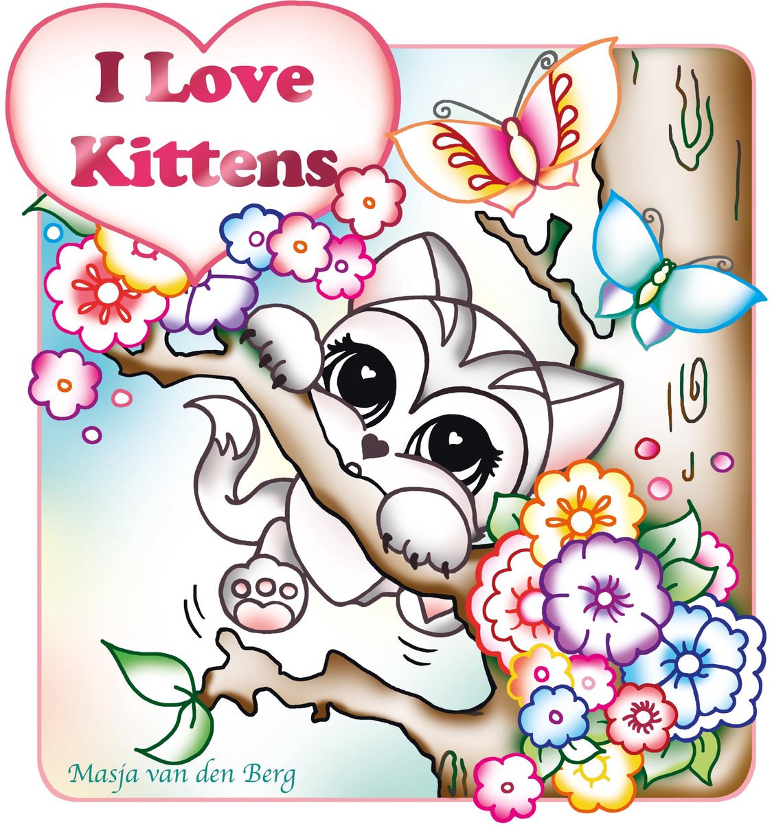 Masja van den Berg - I Love Kittens - Katten kleurboek - Kleurboek - alcohol markers - cute - kittens