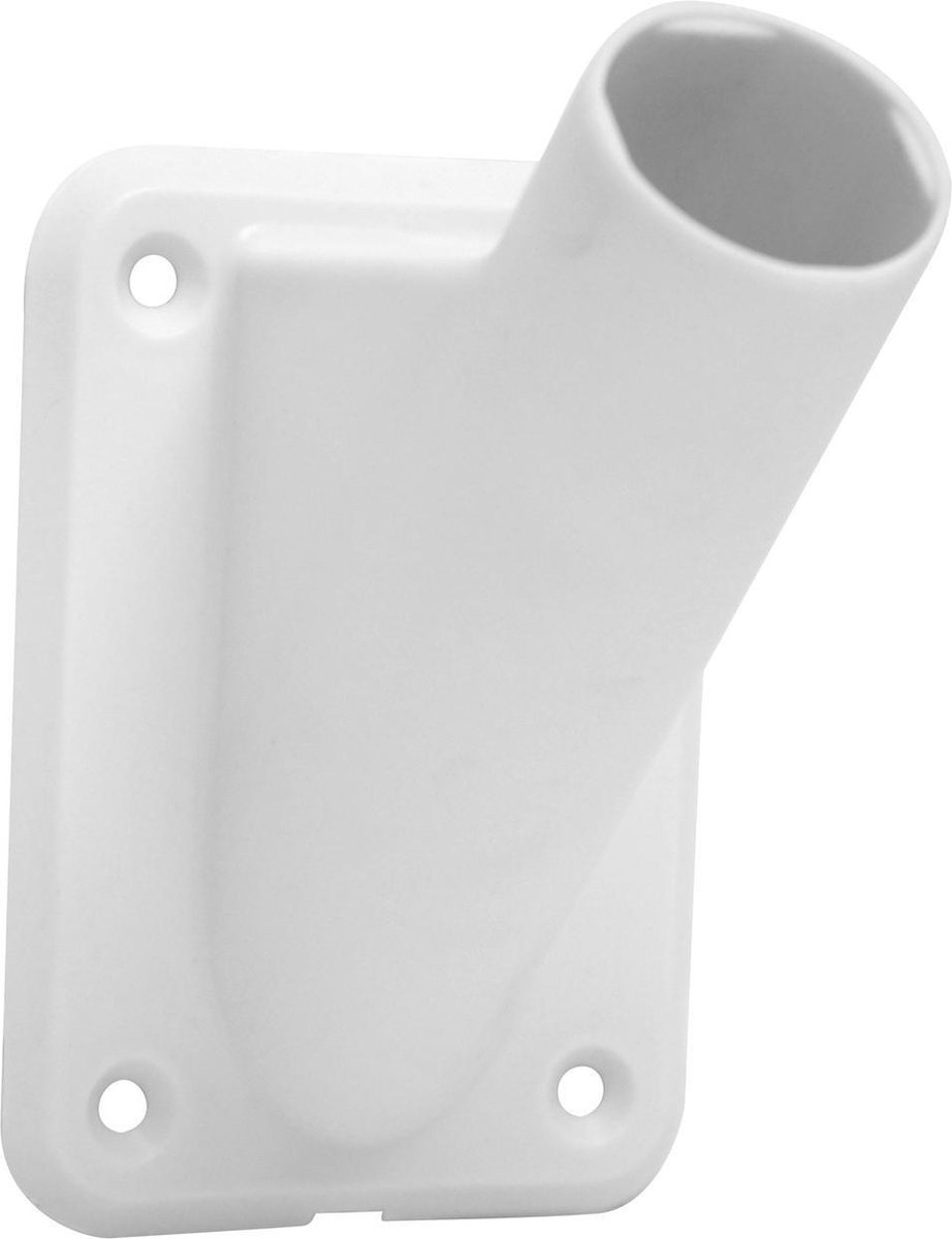Vlaggenstokhouder nylon wit 30mm