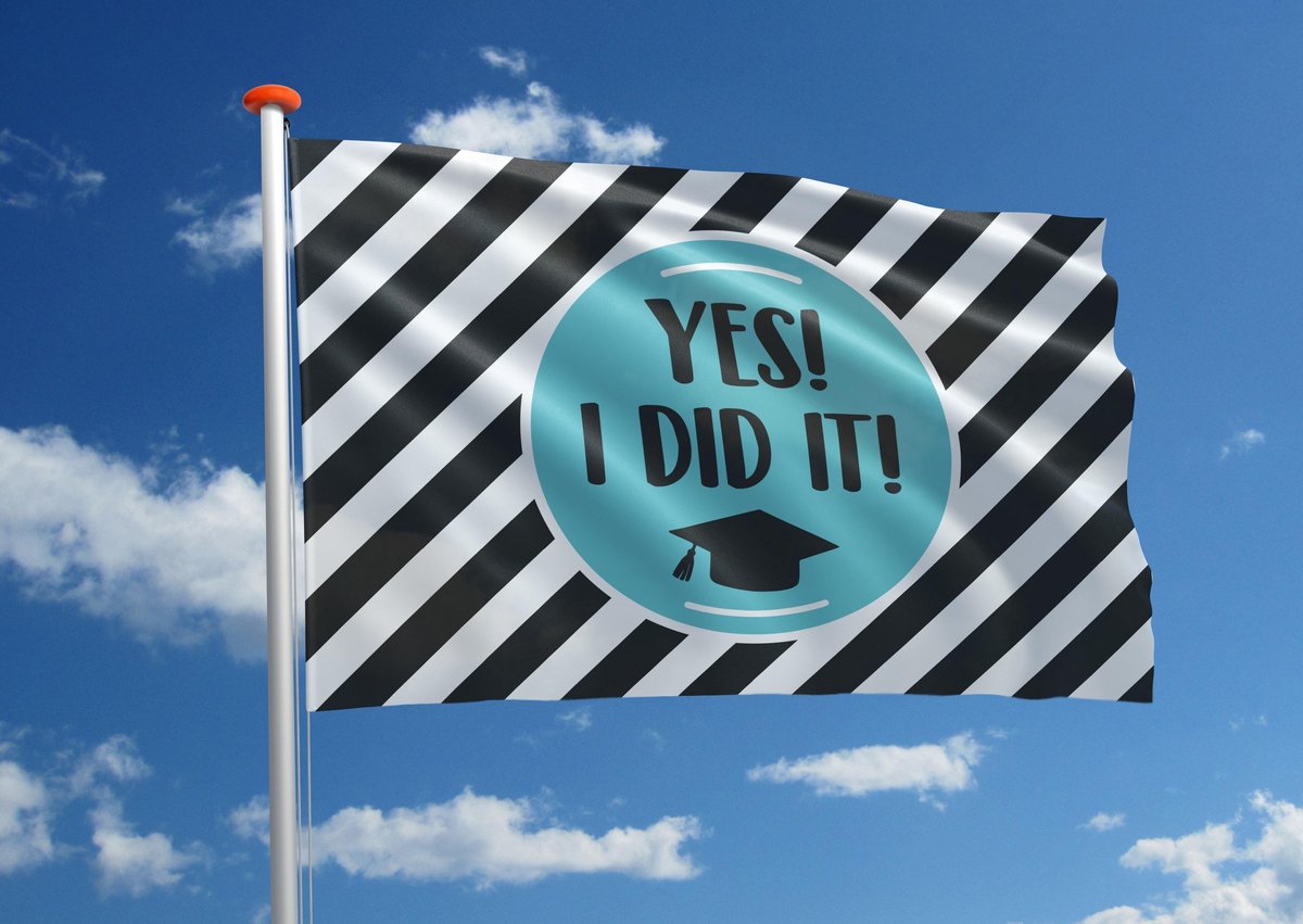 Geslaagdvlag: Yes! I did it! - 70x100 cm