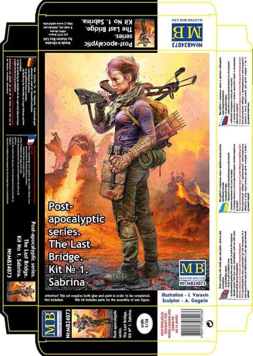 1:24 Master Box 24073 Post-Apocalyptic series. The last bridge. Kit No.1. Sabrina Plastic kit