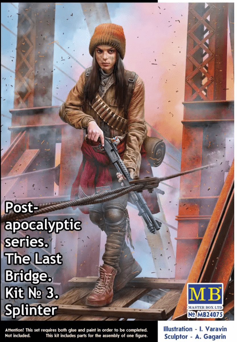 1:24 Master Box 24075 Pоst-apocalyptic series. The Last Bridge. Kit No. 3. Splinter Plastic kit