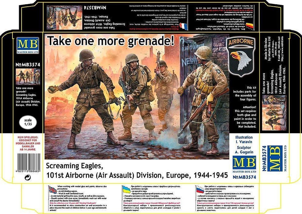 1:35 Master Box MB3574 U.S. Paratroopers, Europe 1944 - 1945 Plastic kit