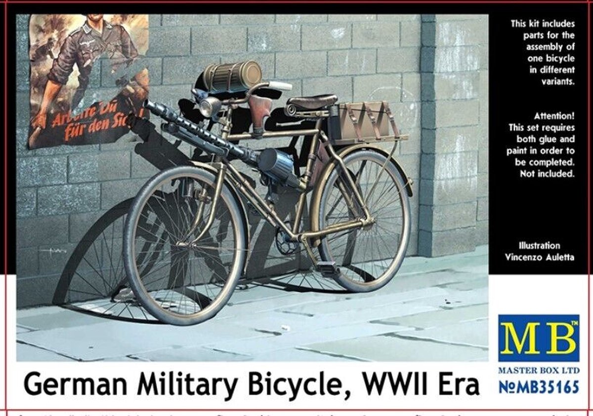 Master Box Modelbouwpakket Militaire voertuigen - 35165 Duitse Militaire Fiets - WO II-tijdperk Plastic - 1:35 -