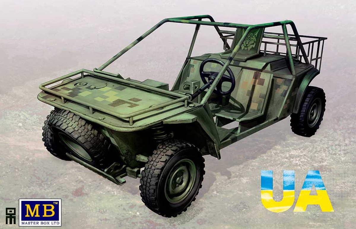 Master Box Modelbouwpakket Militaire voertuigen - 35239 Russisch-Oekraïense Buggy Mongoose - Oekraïense gevechtsvoertuig - basisversie Plastic - 1:35 -