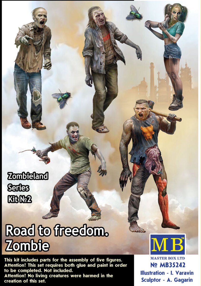 Master Box Modelbouwpakket Militaire voertuigen - 35242 Road to Freedom. Zombie - Zombieland Series, Kit No. 2. Plastic - 1:35 -
