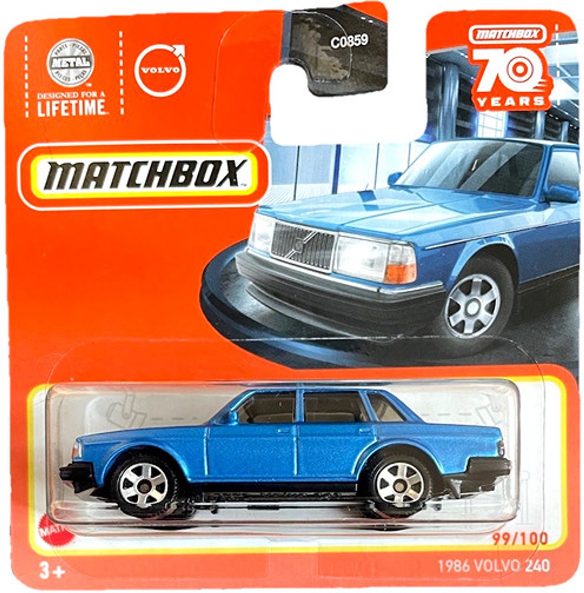MATCHBOX 1986 VOLVO 240 99-100 METALIC BLUE (1:64)