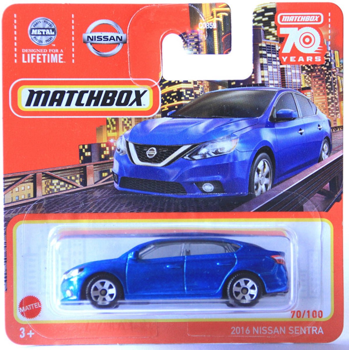 MATCHBOX 2016 NISSAN SENTA 70-100 1:64 BLUE METALIC SHORT CART