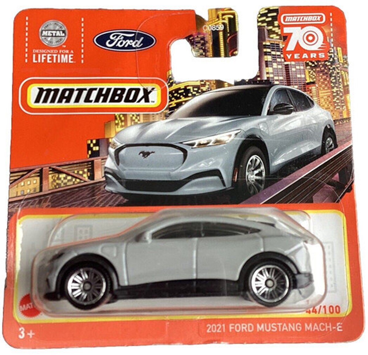 MATCHBOX 2021 FORD MUSTANG MACH-E GREY 1:64 METAL (HLC84-LA10)
