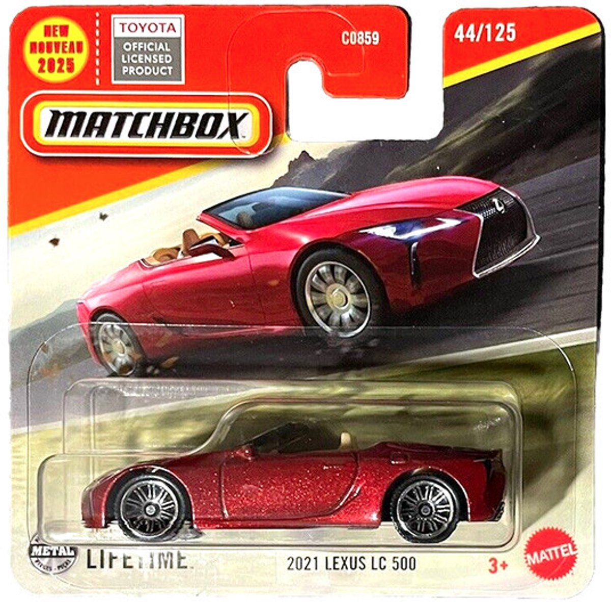 MATCHBOX 2021 LEXUS LC 500 44-125 RACING RED (JBR13) 1:64 METAL 2025 SHORT CART