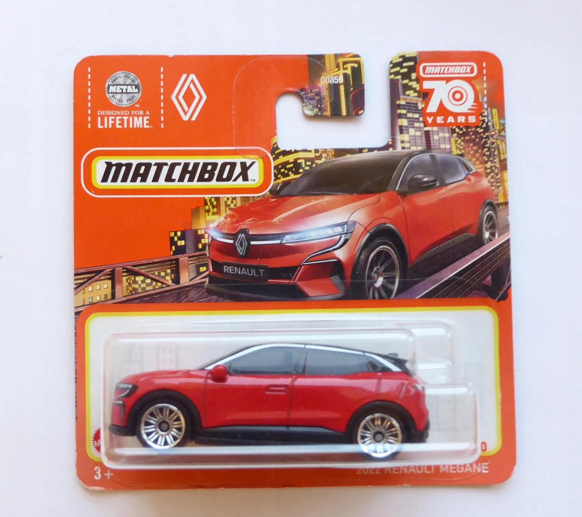 MATCHBOX 2022 RENAULT MEGANE RED 100-100 HLC69 1:64 METAL SHORT CART