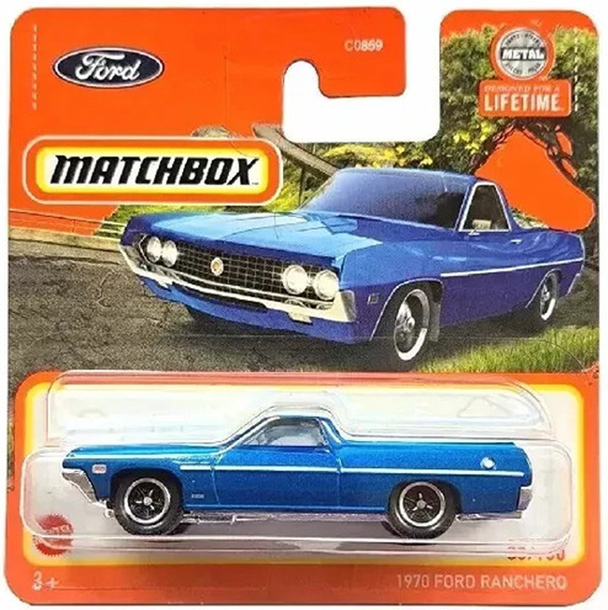 MATCHBOX FORD 1970 RANCHERO 83-100 METALIC BLUE (1:64)