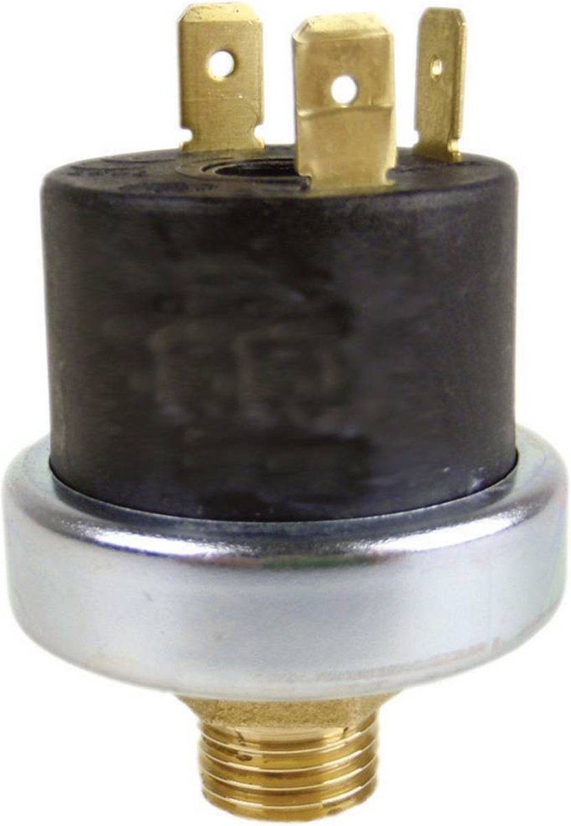   XP600 Drukschakelaar Messing 1/8 NC/NO 2~6 bar 10A250V IP00 T=125 gr. Membraan: RVS 316,Huis: Ms Set point= 2 bar