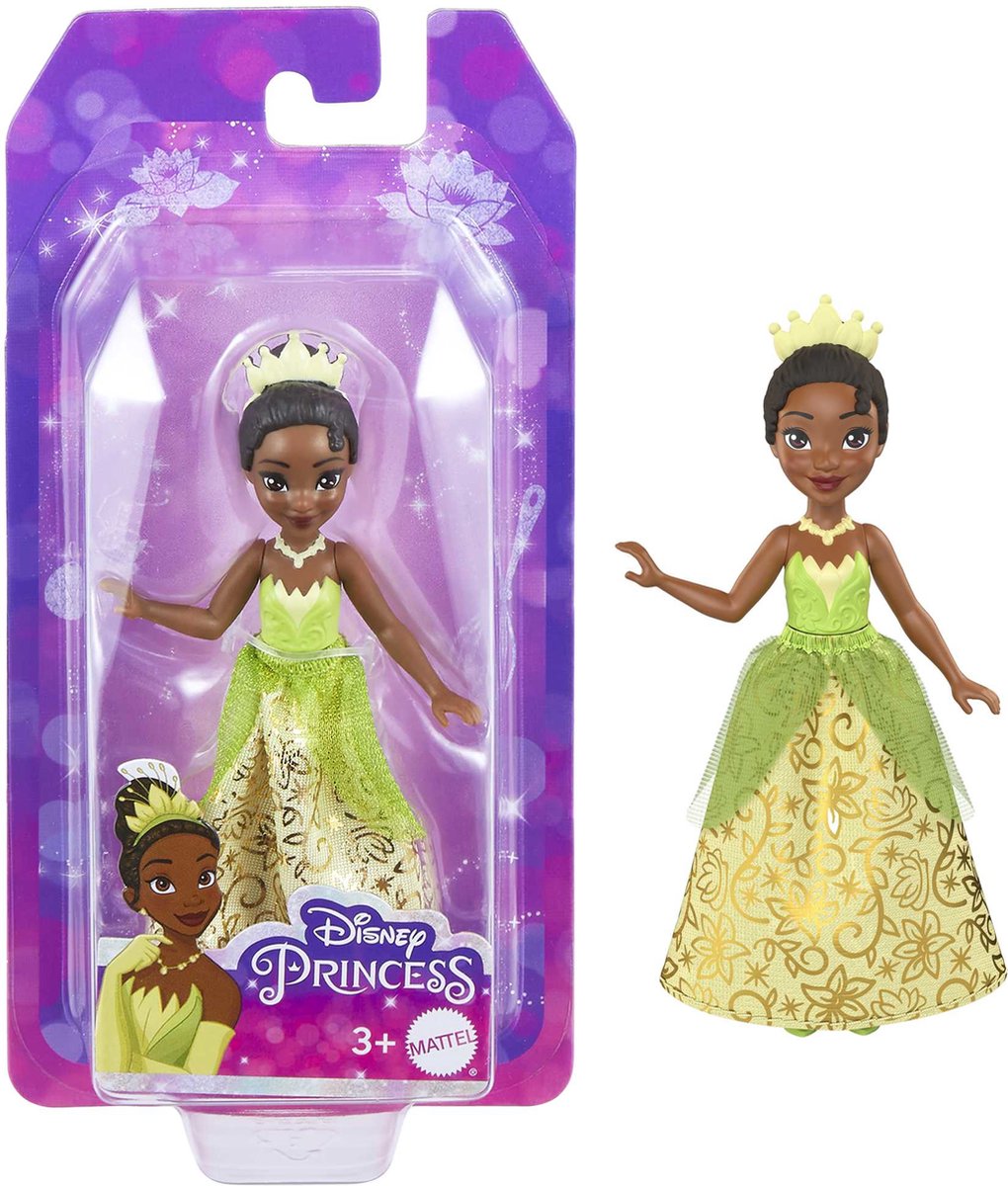 Mattel Disney Princess Princess Tiana Doll, 3 jaar, 90 mm