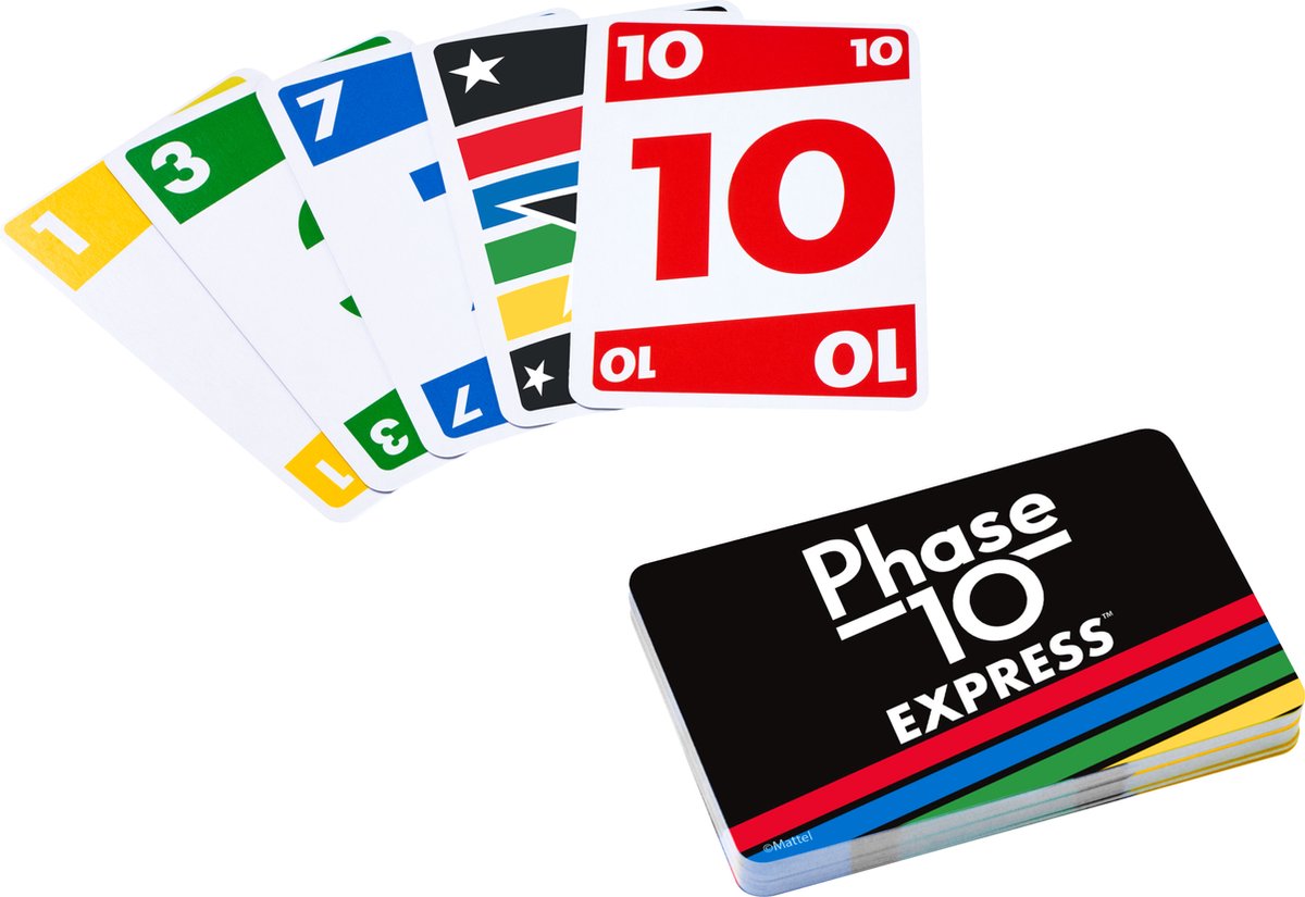 Mattel Games - Phase 10 Express Kaartspel - schoencadeau - sinterklaascadeau - kerstcadeau - verjaardag - Multiplaza