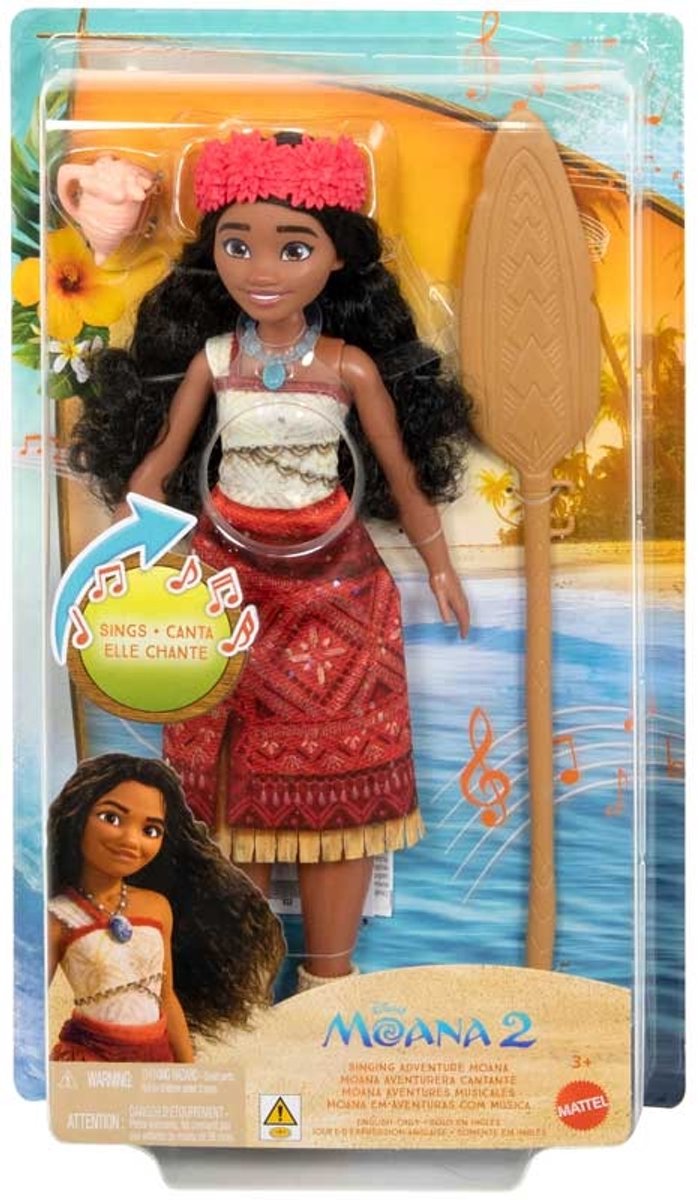 Mattel pop Moana 2 zingende pop met accessoires - speelgoed.
