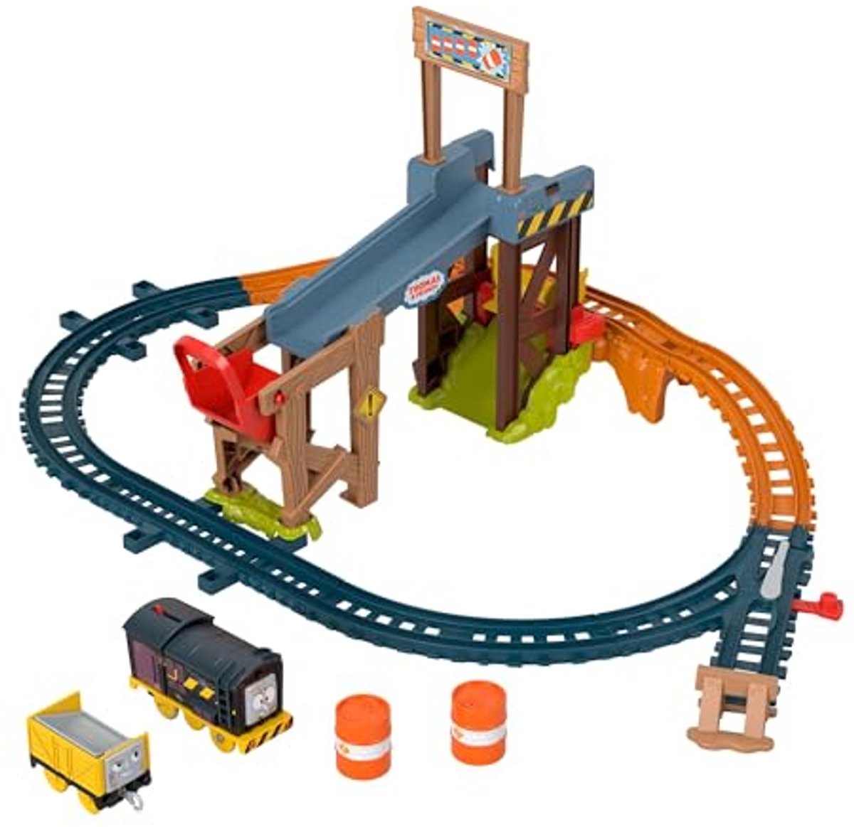 Mattel speelgoed - Thomas & Friends Diesel Lift & Load bouwset trein.