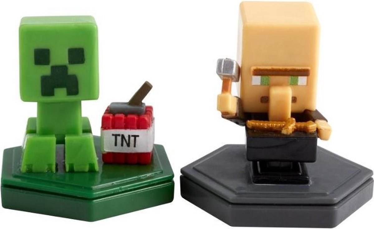 Minecraft Boost Mini Fig 2-Pack 5 Repairing Villager & Mining Creeper