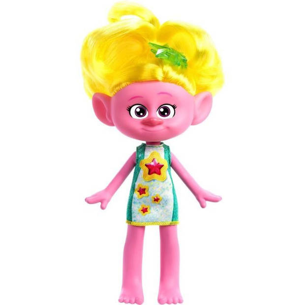 Trolls modepop - MATTEL - VIVA pop - Geel haar - 16,5 cm