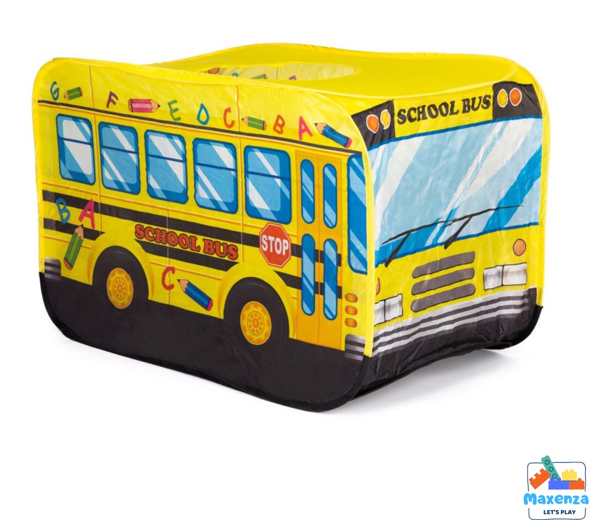 Maxenza 8154 Speeltent - Schoolbus - Een Kleurrijke Speeltent - Binnen & Buiten - Voor Jongens En Meisjes Vanaf 3 Jaar