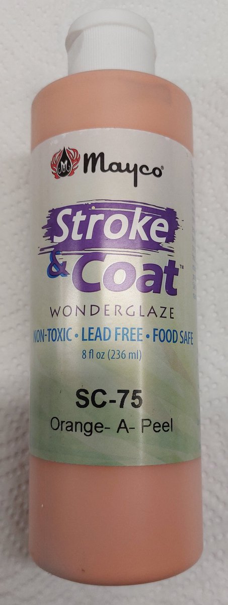 Stroke & coat SC75 orange-a-peel glazuur voor klei (oranje)