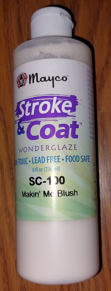 Stroke & coat glazuur SC100 voor klei Makin me blush