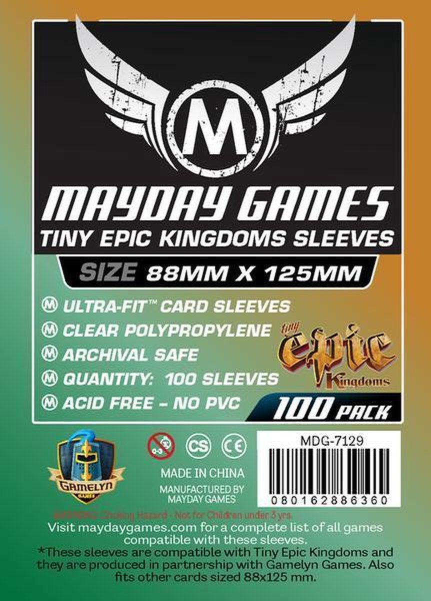 Mayday Games Card Game Sleeves 88mm x 125mm 100ct