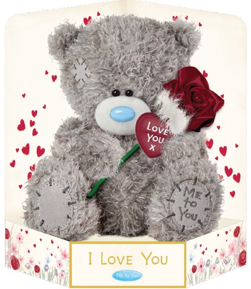 Me to You Knuffel Beer M7 16 cm Love you x Rose