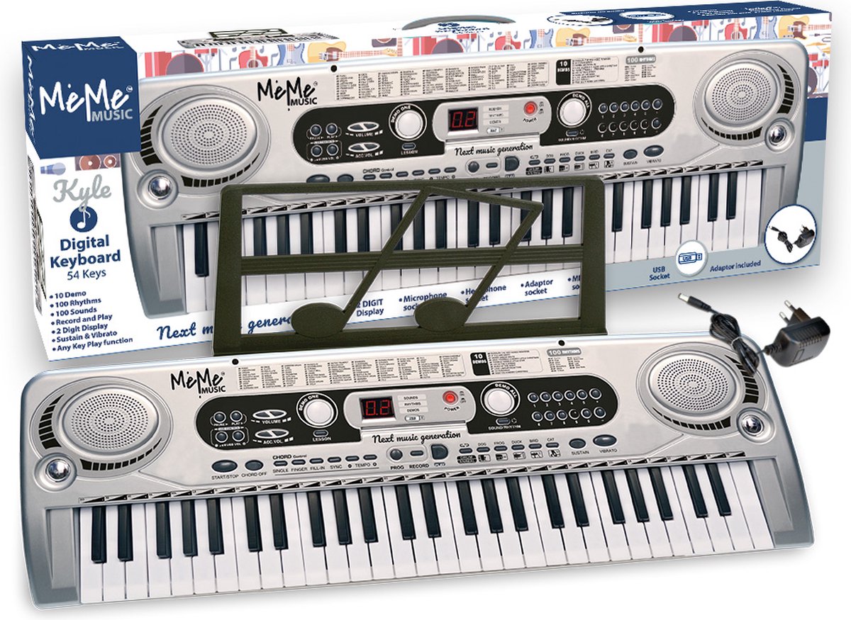 MeMe MeMe Digitaal Toetsenbord 54 Toetsen Kyle