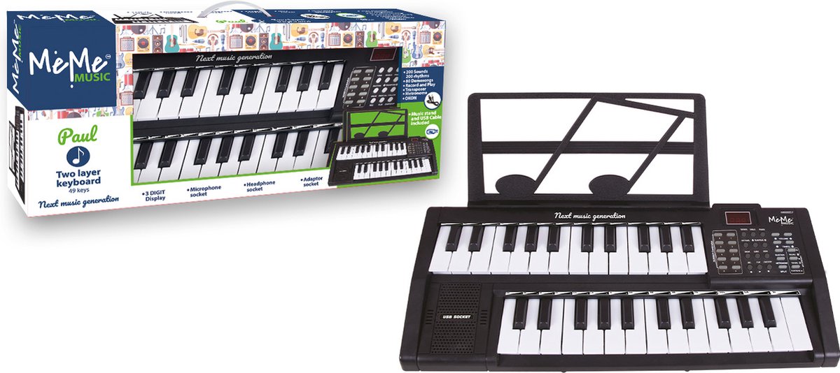 MeMe MeMe Toetsenbord met twee lagen 49 toetsen Paul