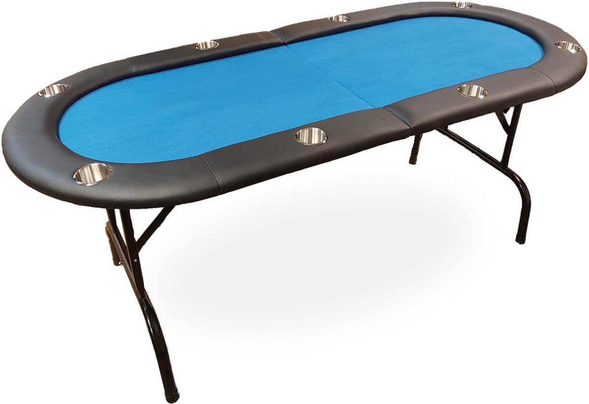 Opvouwbare pokertafel blauw
