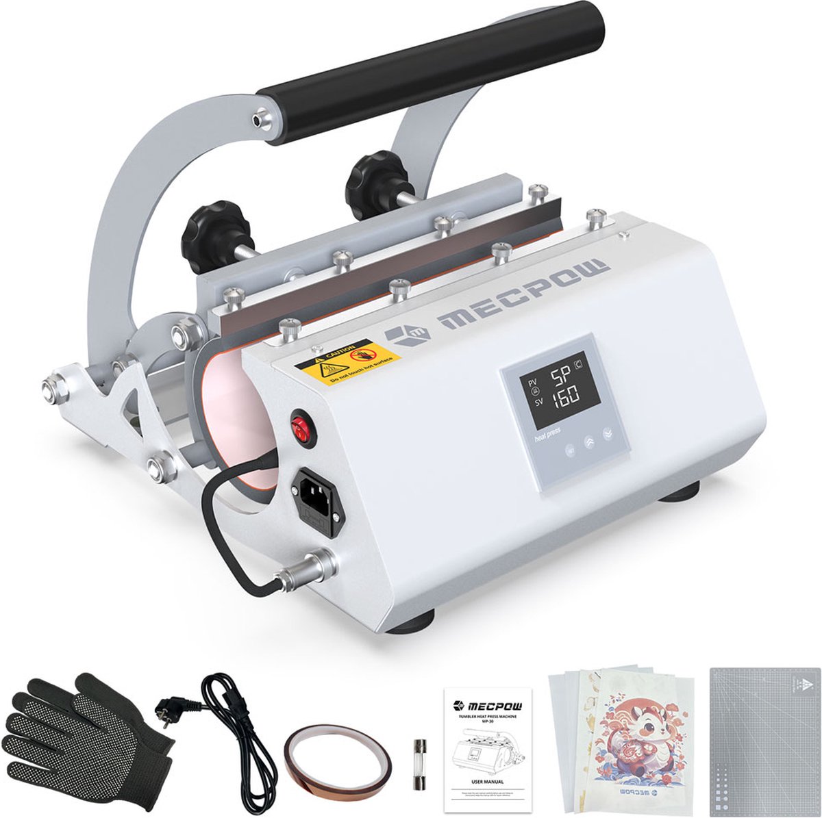 Mecpow MP-30 30oz Tumbler Warmtepersmachine - EU-stekker