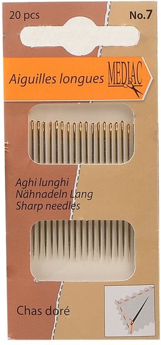 Lange handwerknaalden met Scherpe Punt Nr. 7 - 20 stuks