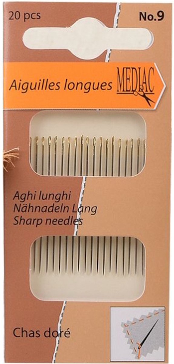 Lange handwerknaalden met Scherpe Punt Nr. 9 - 20 stuks