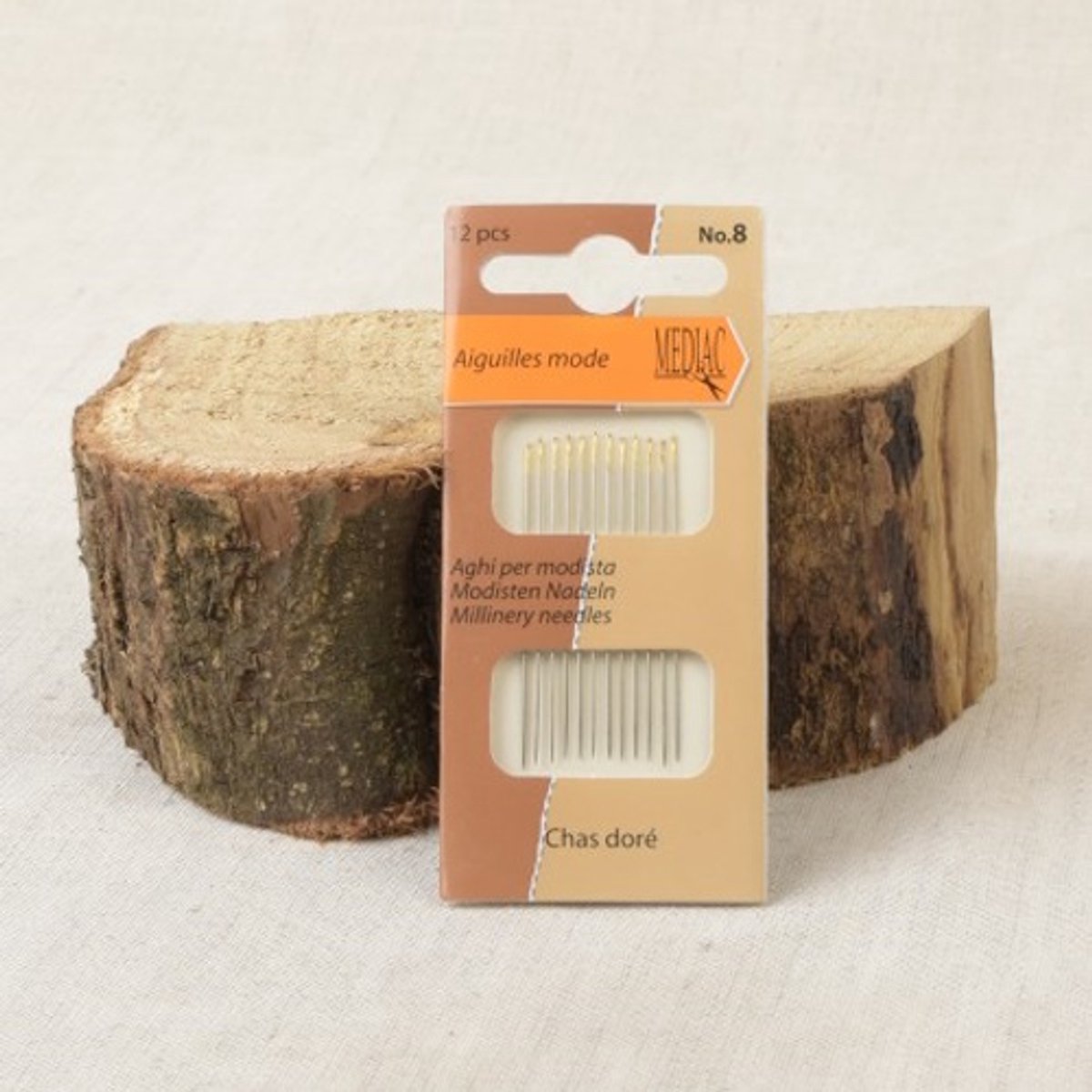 Millinery Naalden met scherpe punt Nr 8 (12 stuks)