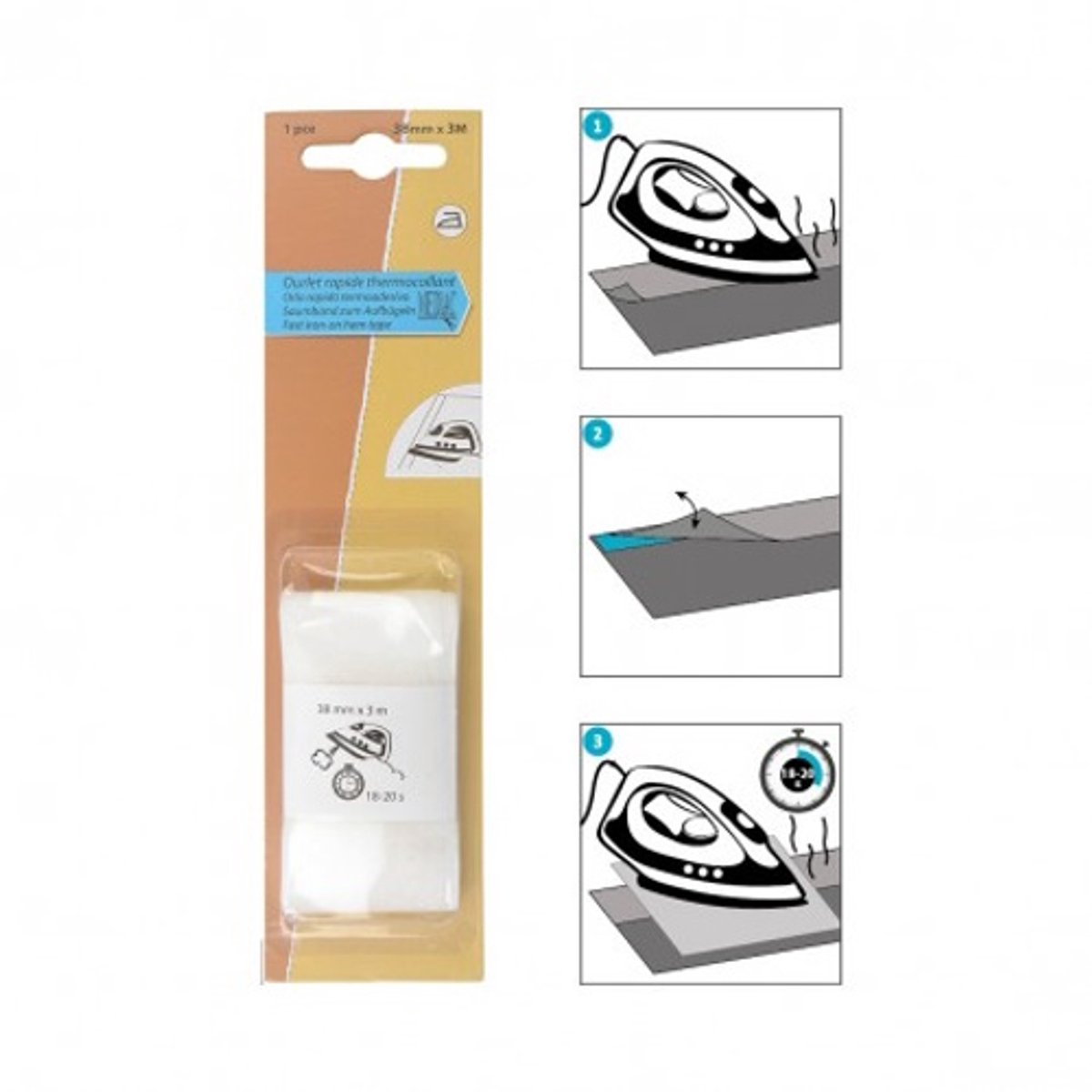 Strijkbare zoomband 25 mm x 3 meter