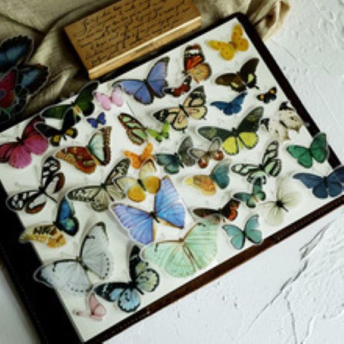 84 Vintage Vlinder Vellum Stickers - Butterfly sticker