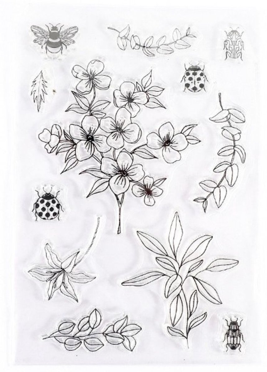 Clearstamps Bloemen & Insectenn - Stempels